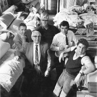 Photo of Glant Family in Fabrics Warehouse in early 1900s
